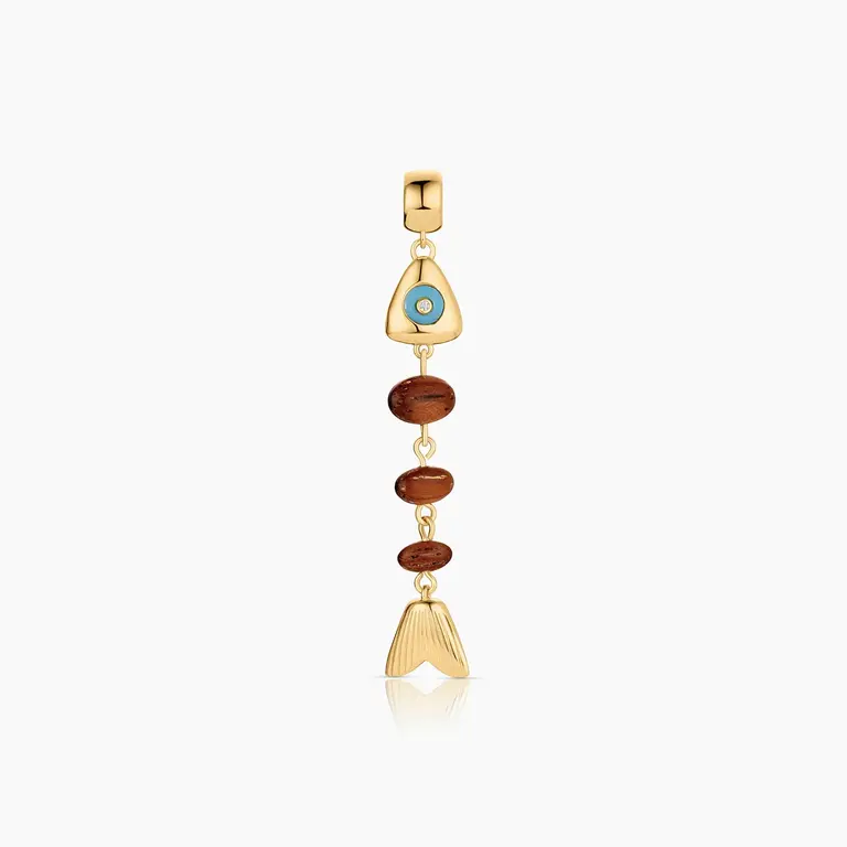 THATCH THATCH La Pez Coconut Gold Plate Fish Bail Charm