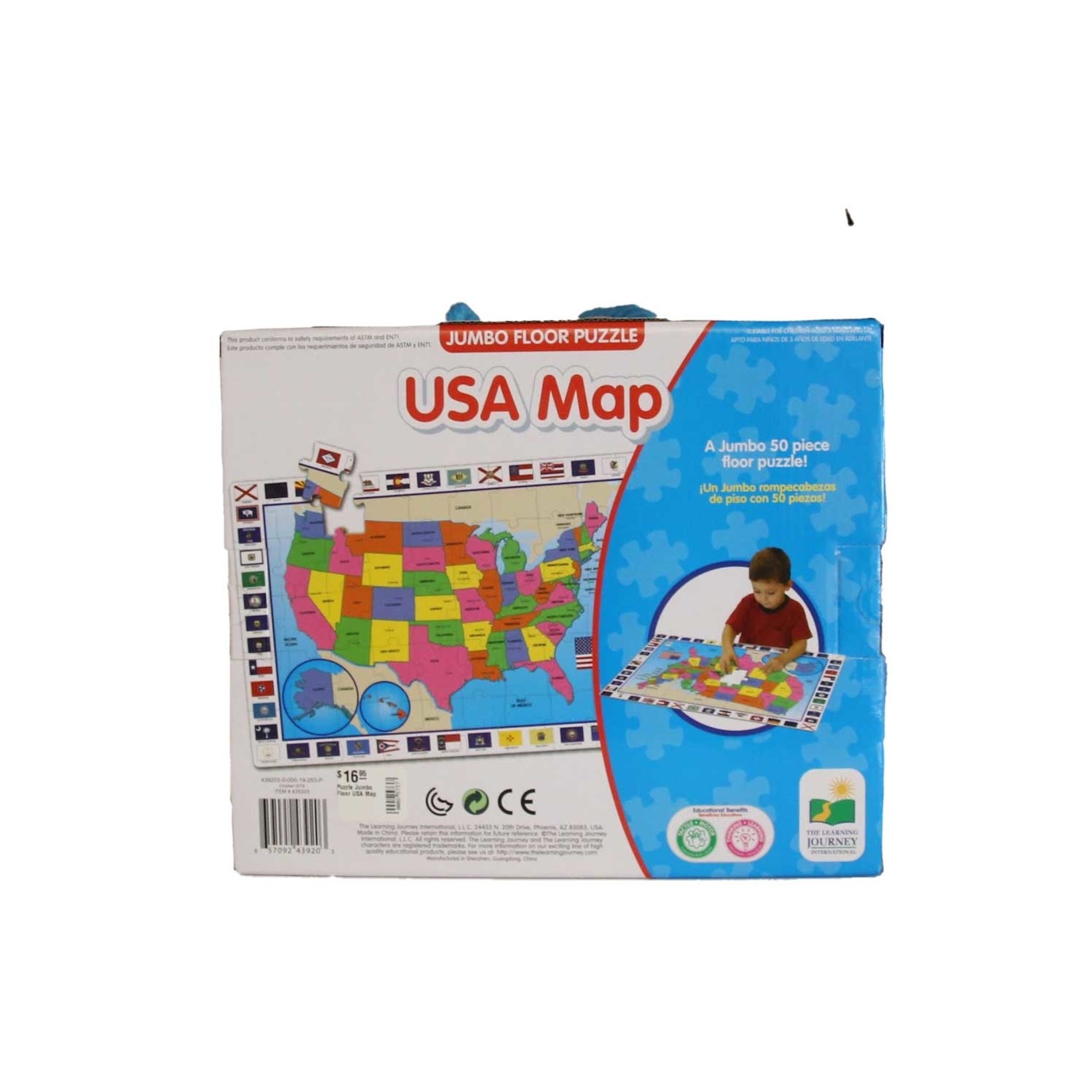Jumbo Floor USA Map Puzzle - 50 Pieces