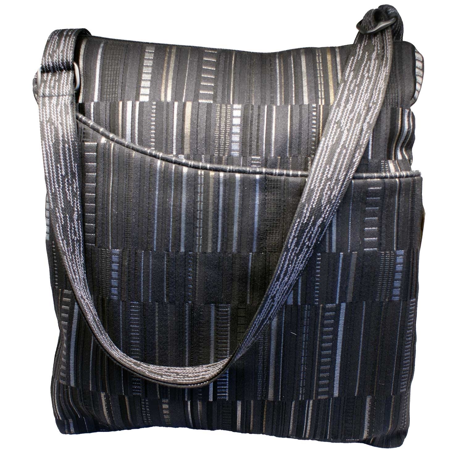 Cafe Sling Bag Bark Cloth Black Petalina