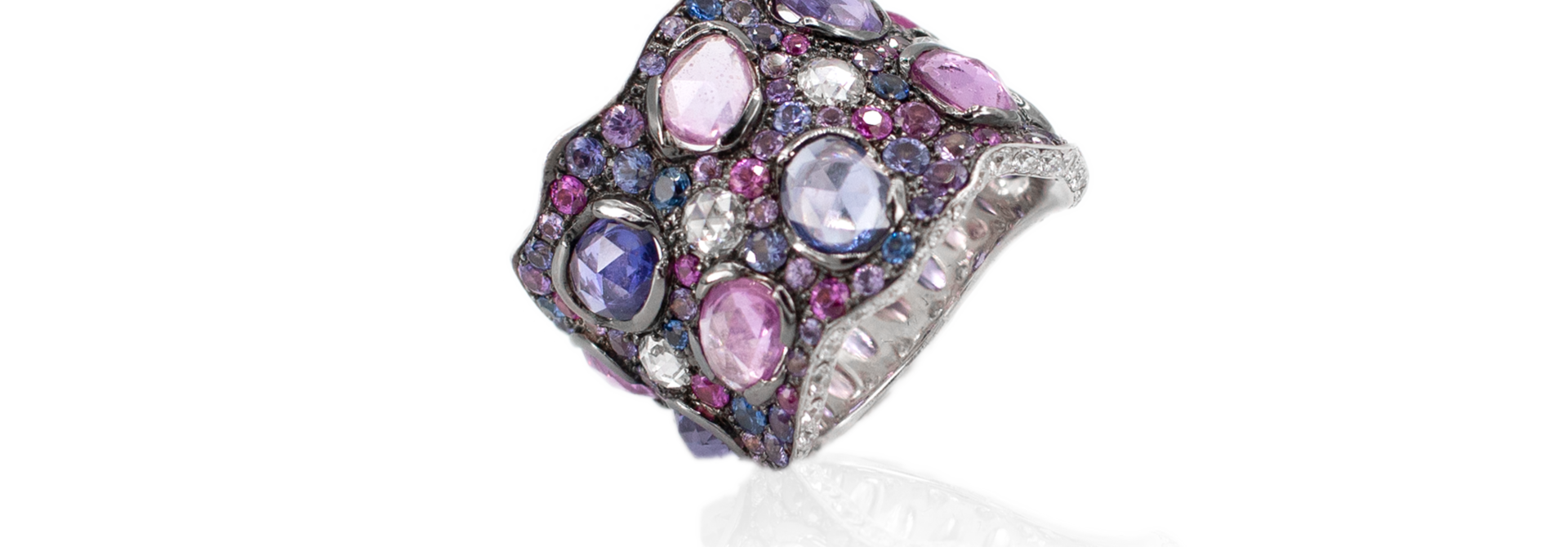 Purple & Pink Sapphire Ring
