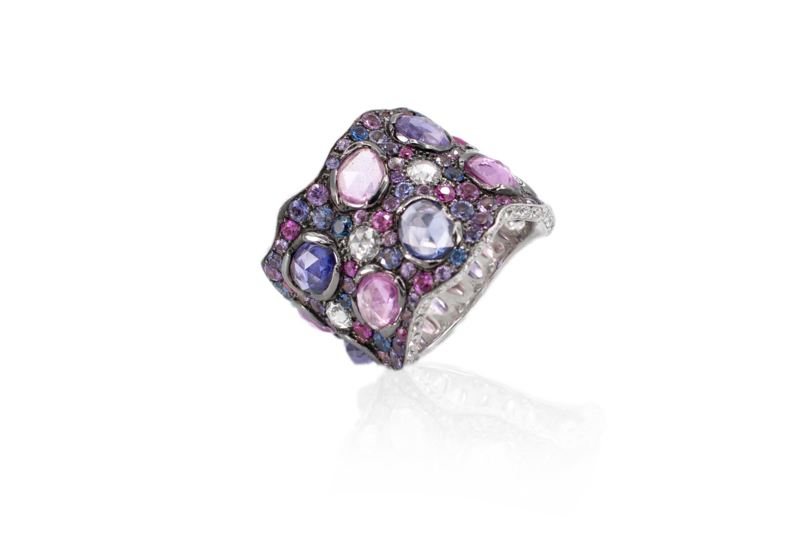 Purple & Pink Sapphire Ring