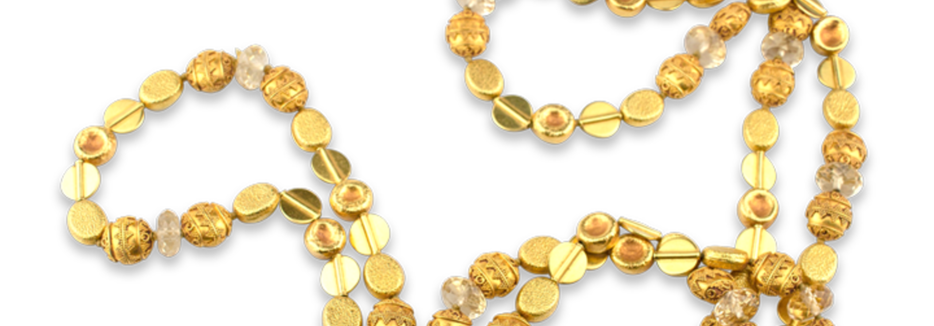 Gold & Citrine Necklace - 54"