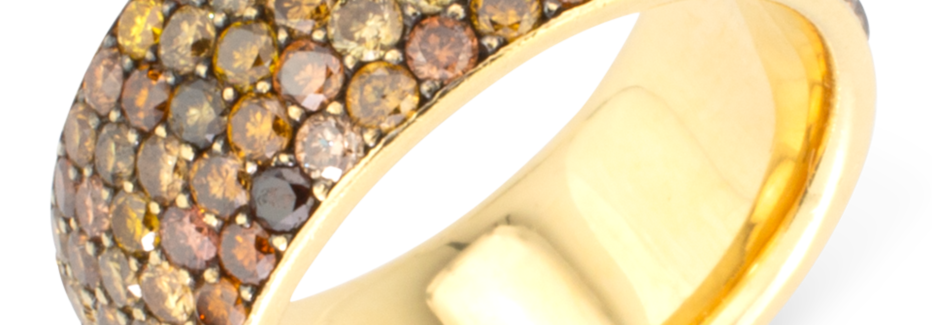 Fancy Diamond Wide Band Ring