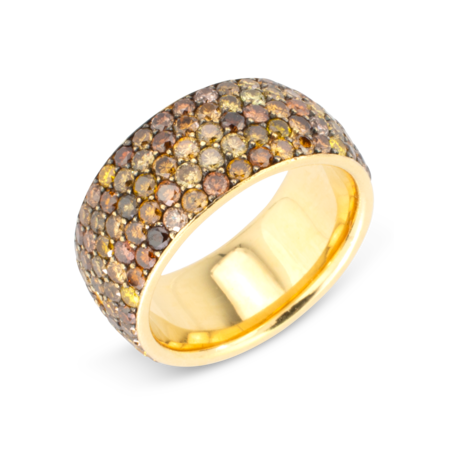 Fancy Diamond Wide Band Ring