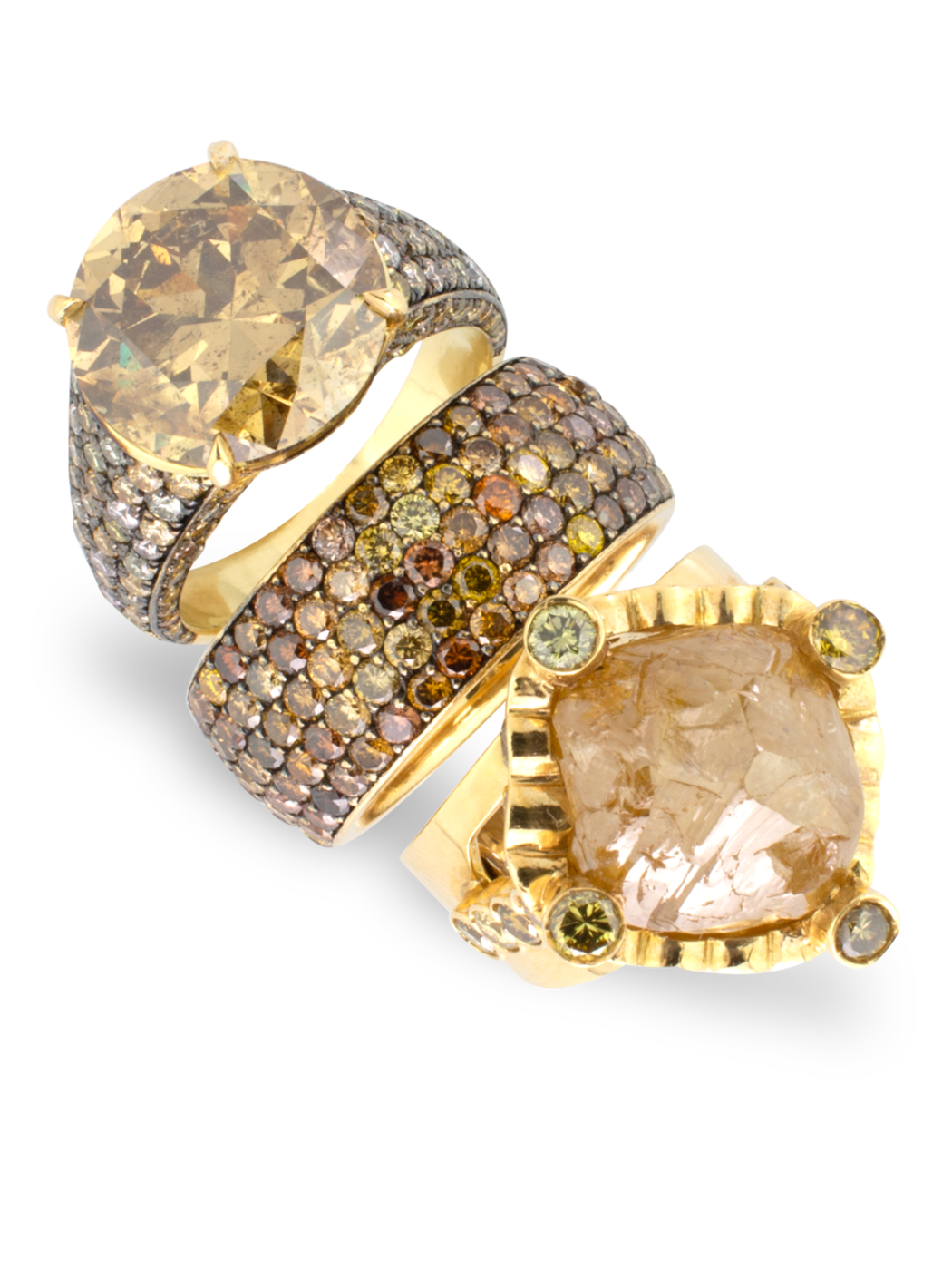 Fancy Diamond Wide Band Ring Fine Jewelry by Tamsen Z