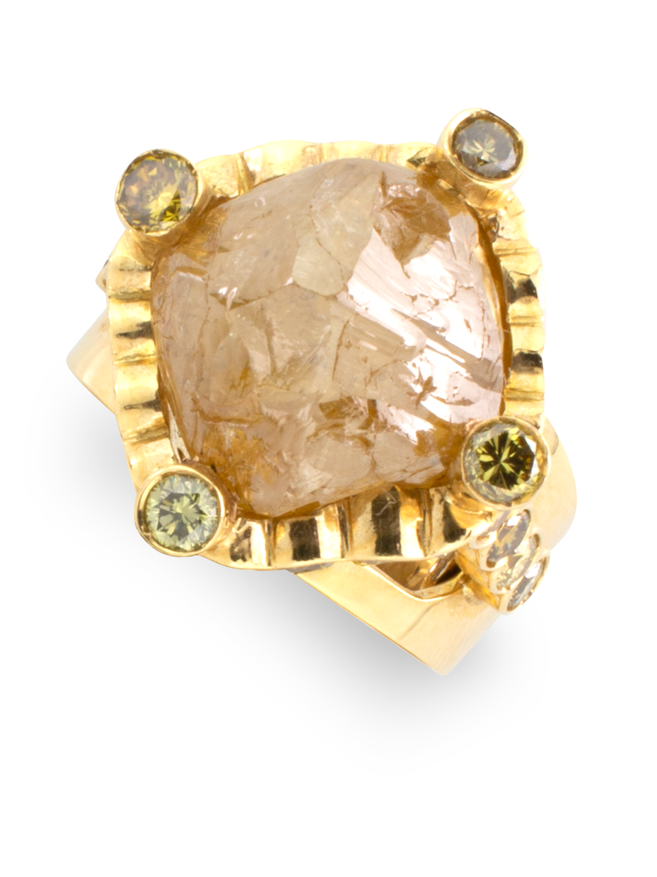 Natural Golden Diamond Nugget Ring Fine Jewelry by Tamsen Z