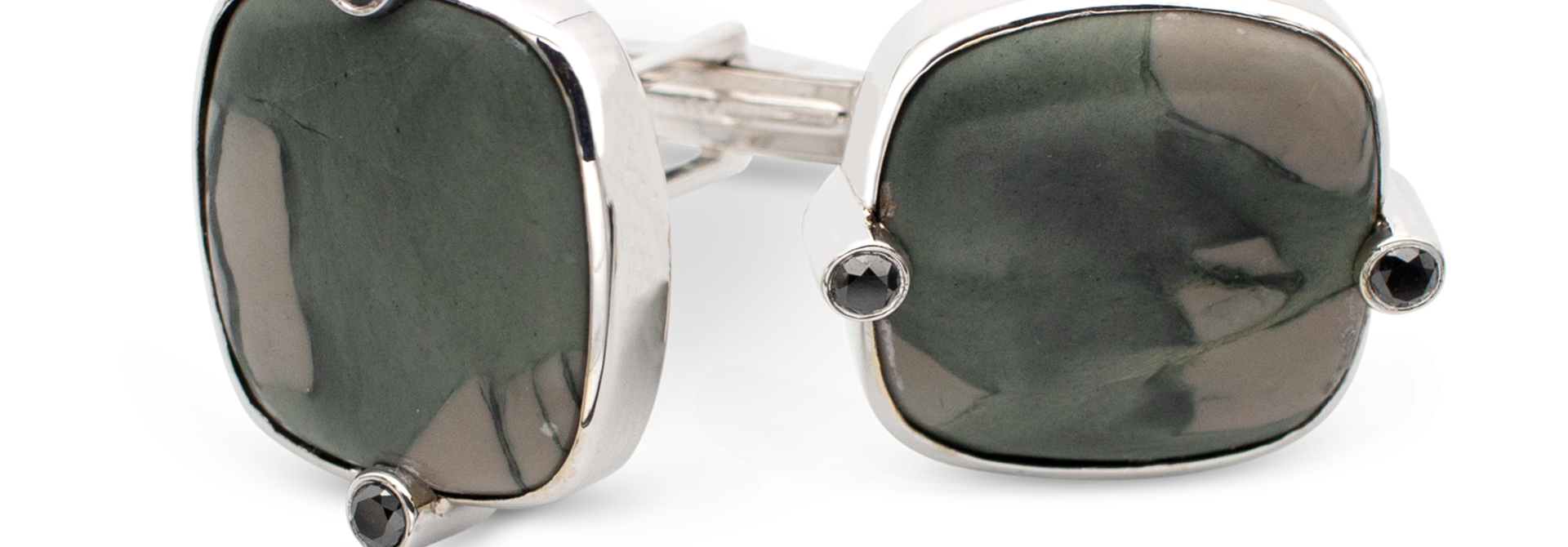 Jasper & Black Diamond Cufflinks