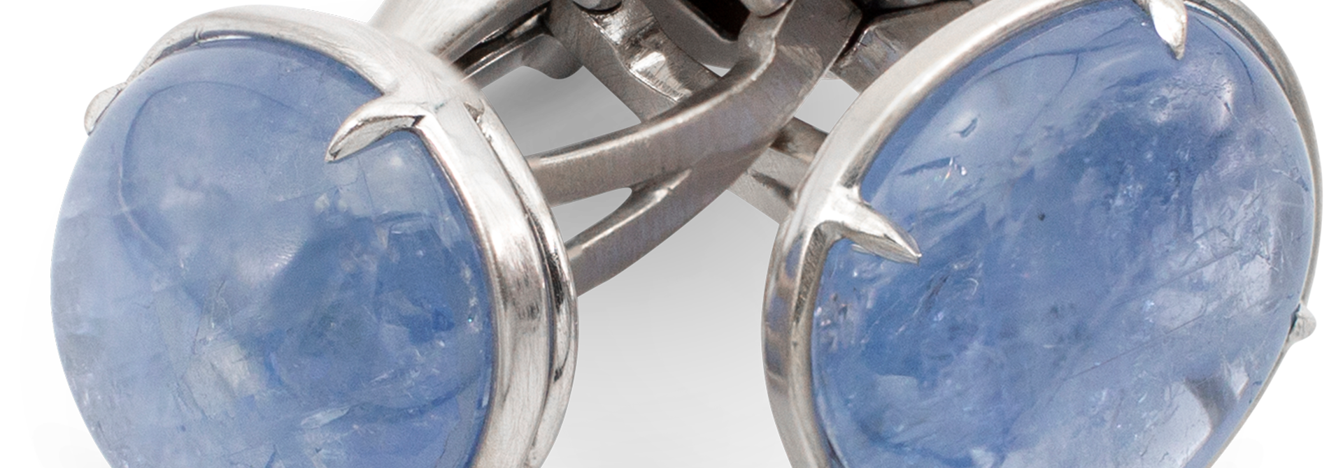 Natural Color Blue Sapphire Cufflinks