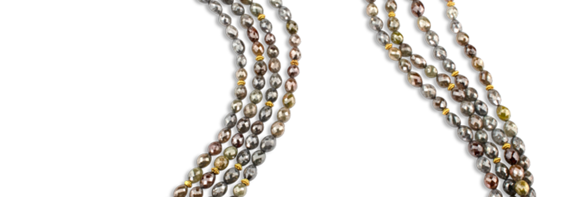 Multi-Colored Brown & Grey Diamond Necklace - 36"