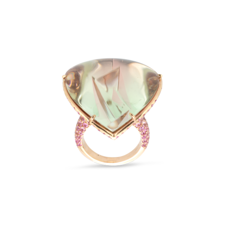 Bi-Color Tourmaline & Pink Sapphire Ring