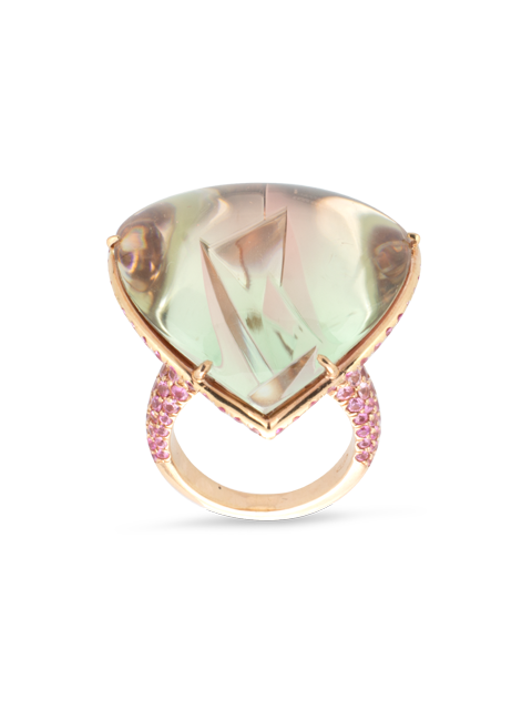 Bi-Color Tourmaline & Pink Sapphire Ring-1