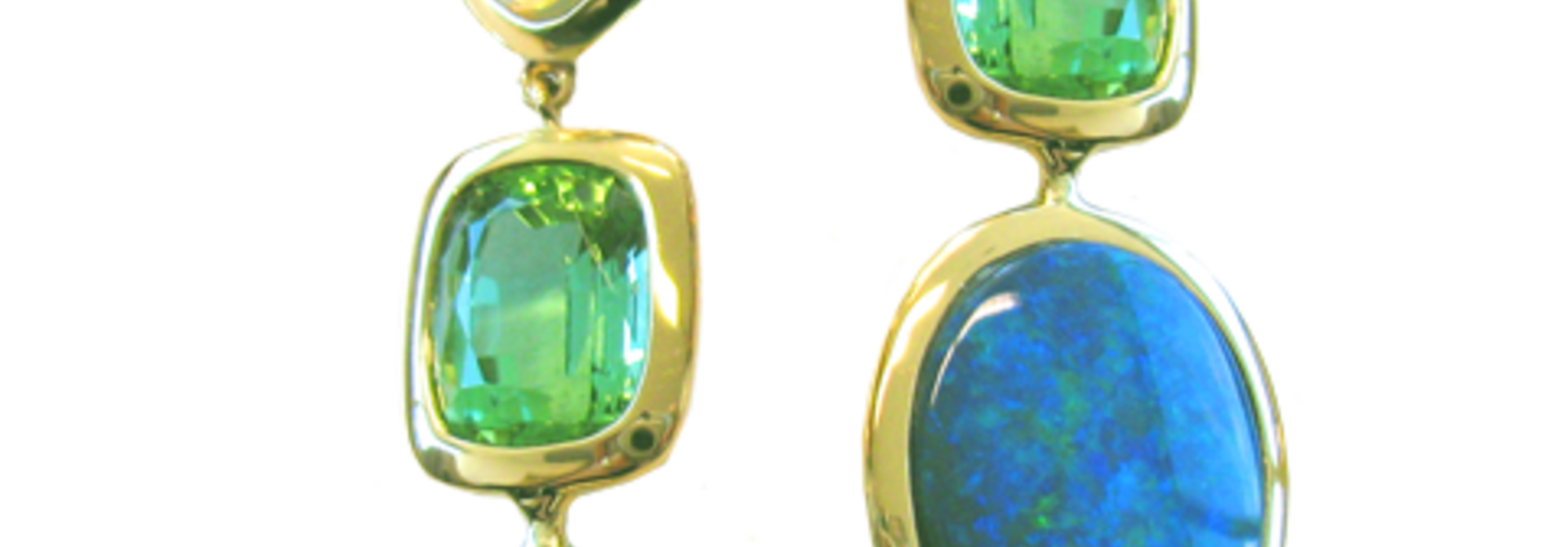 Opal & Tourmaline Earrings