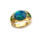 Black Opal & Russian Demantoid Garnet Ring