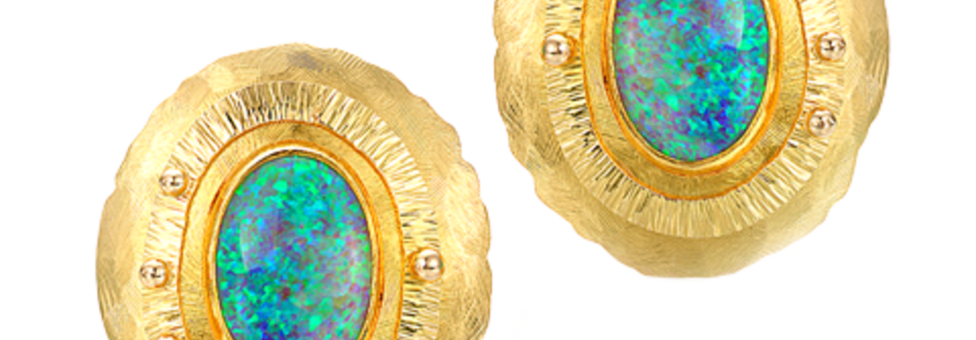 Black Crystal Opal Earrings