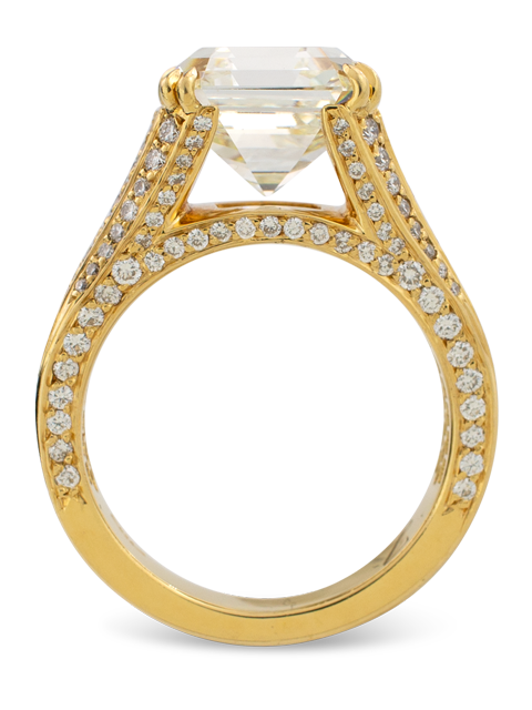Asscher Cut Diamond Ring-3