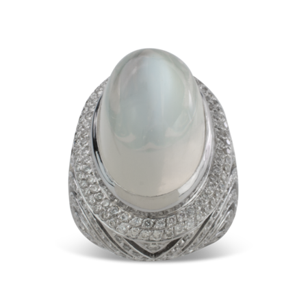 Silver Moonstone Ring