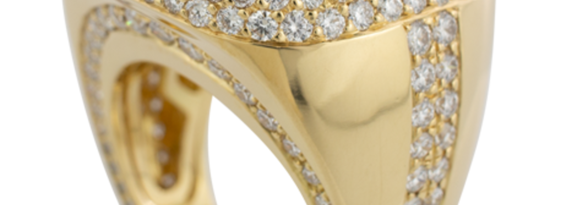Pale Yellow Sapphire and Diamond Ring