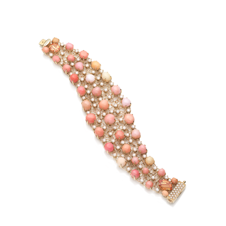 Conch Pearl and Diamond Bracelet