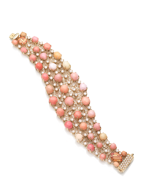 Conch Pearl and Diamond Bracelet