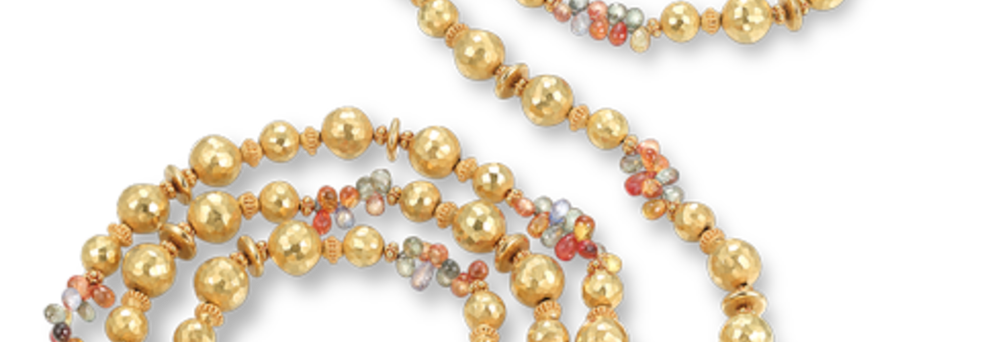 22k Gold & Sapphire Necklace - 60"