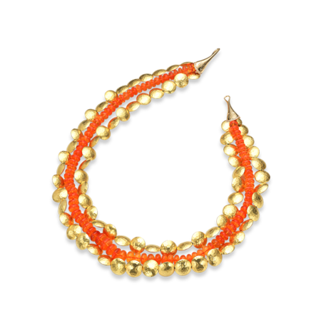 Gold & Fire Opal Necklace - 17"