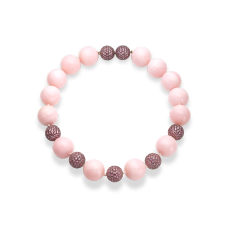 Pink Opal & Pink Sapphire Necklace - 16"