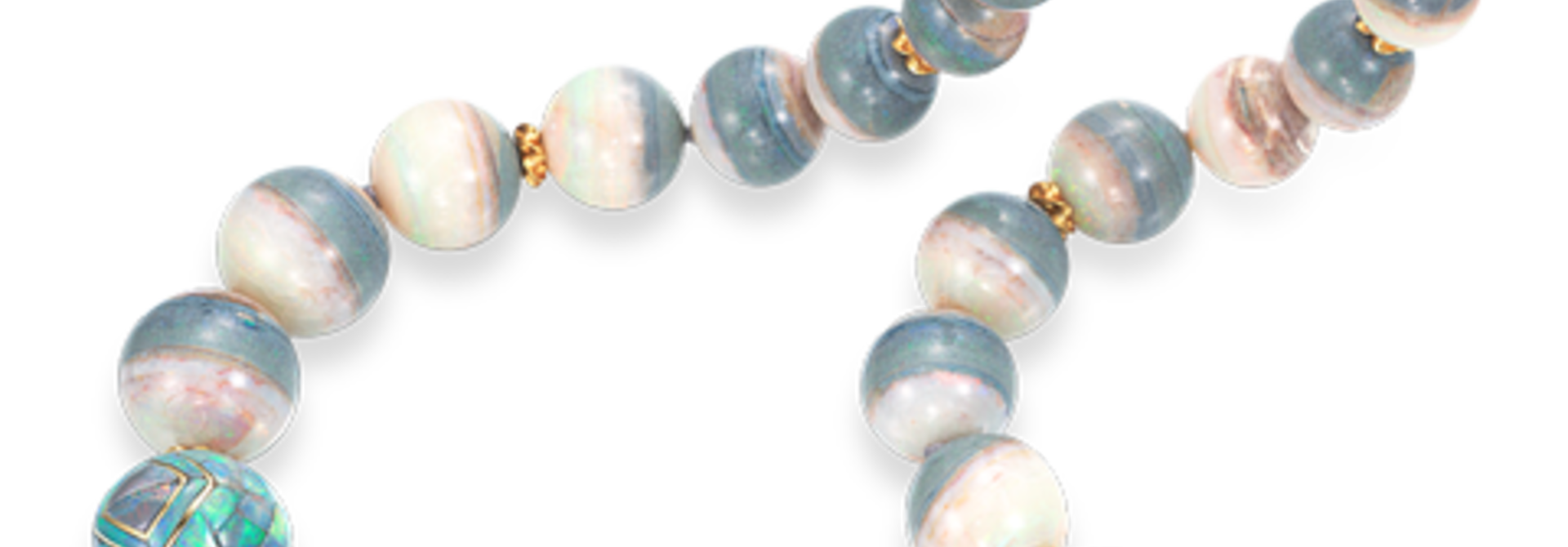 Mintabie Opal & Mosaic Opal Beads - 22"