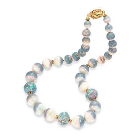 Mintabie Opal & Mosaic Opal Beads - 22"