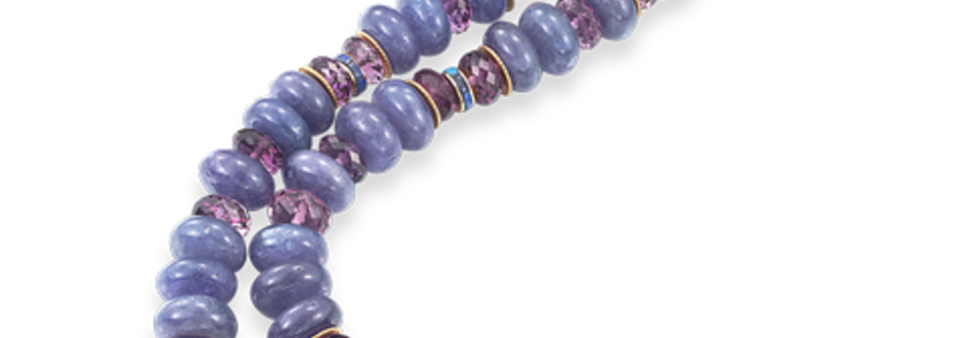 Tanzanite, Amethyst & Black Opal Necklace