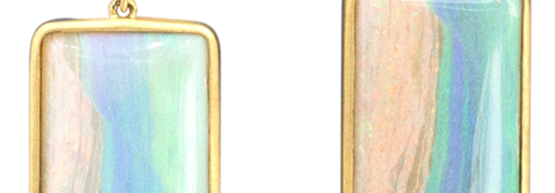 Mintabie and Crystal Opal Earrings