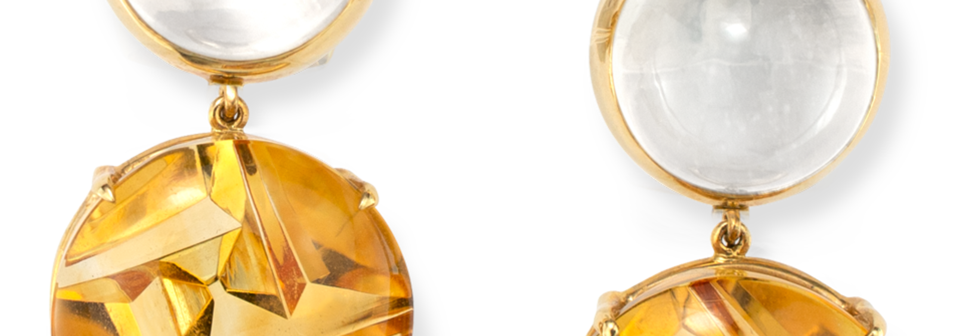 Moonstone & Citrine Earrings