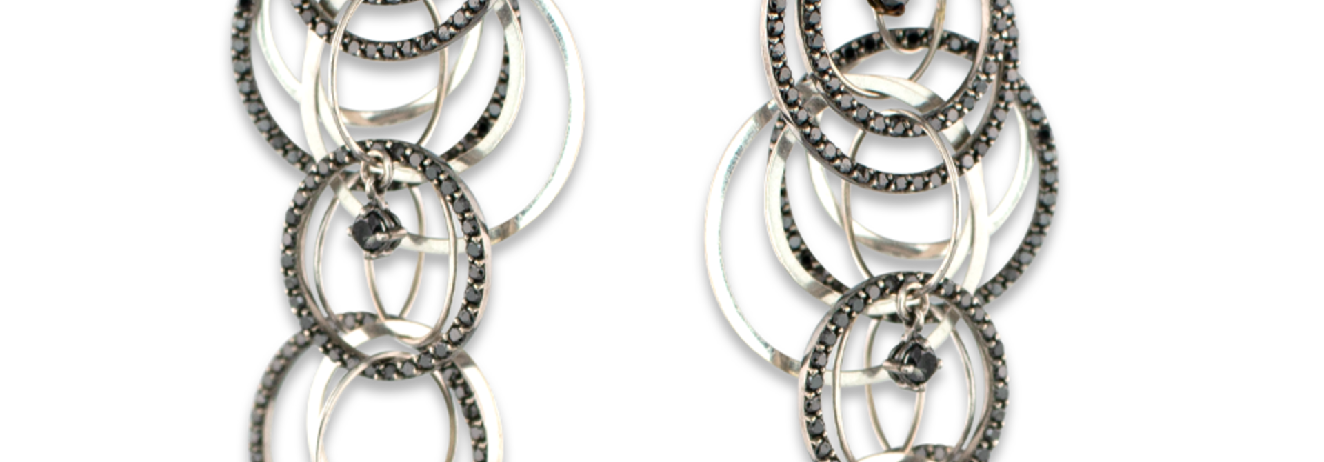 Black Diamond Multi Link Earrings