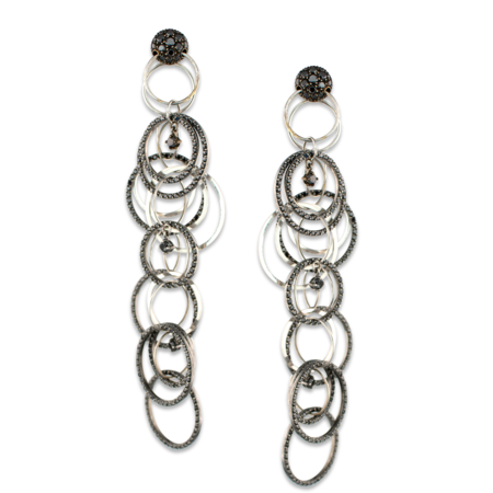 Black Diamond Multi Link Earrings