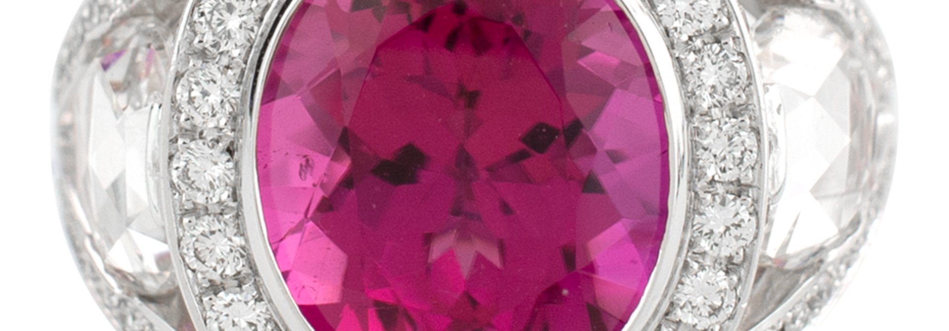 Rubelite & Diamond Ring