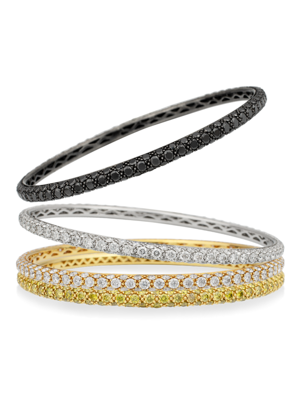 Diamond Triple Set Bangles