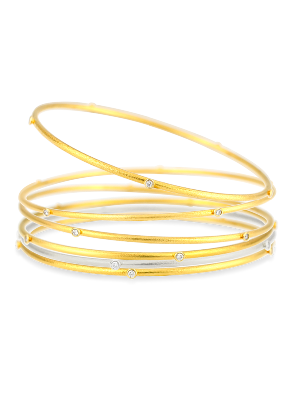 Diamond Gold Bangle