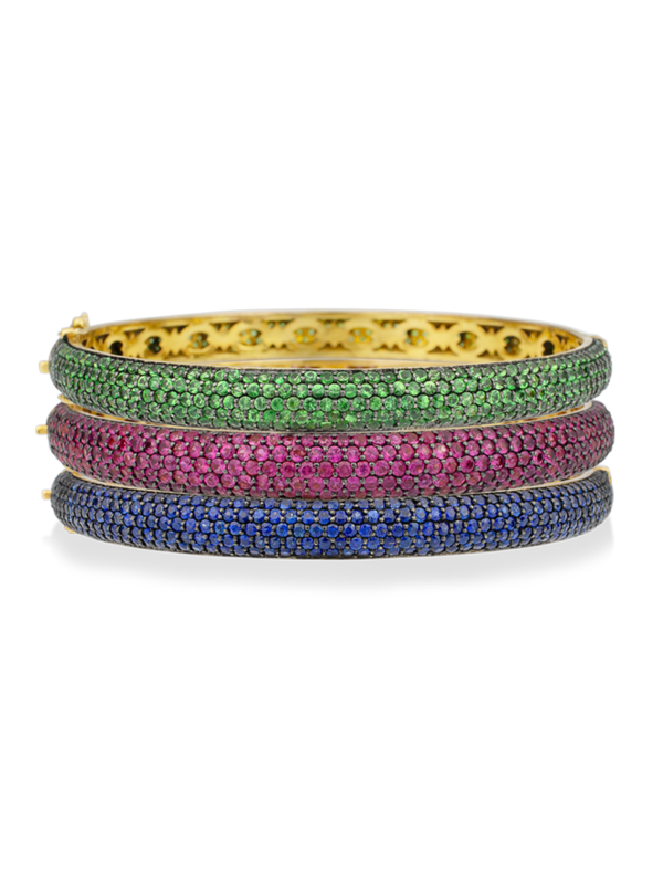 Colored Gemstone Bangle