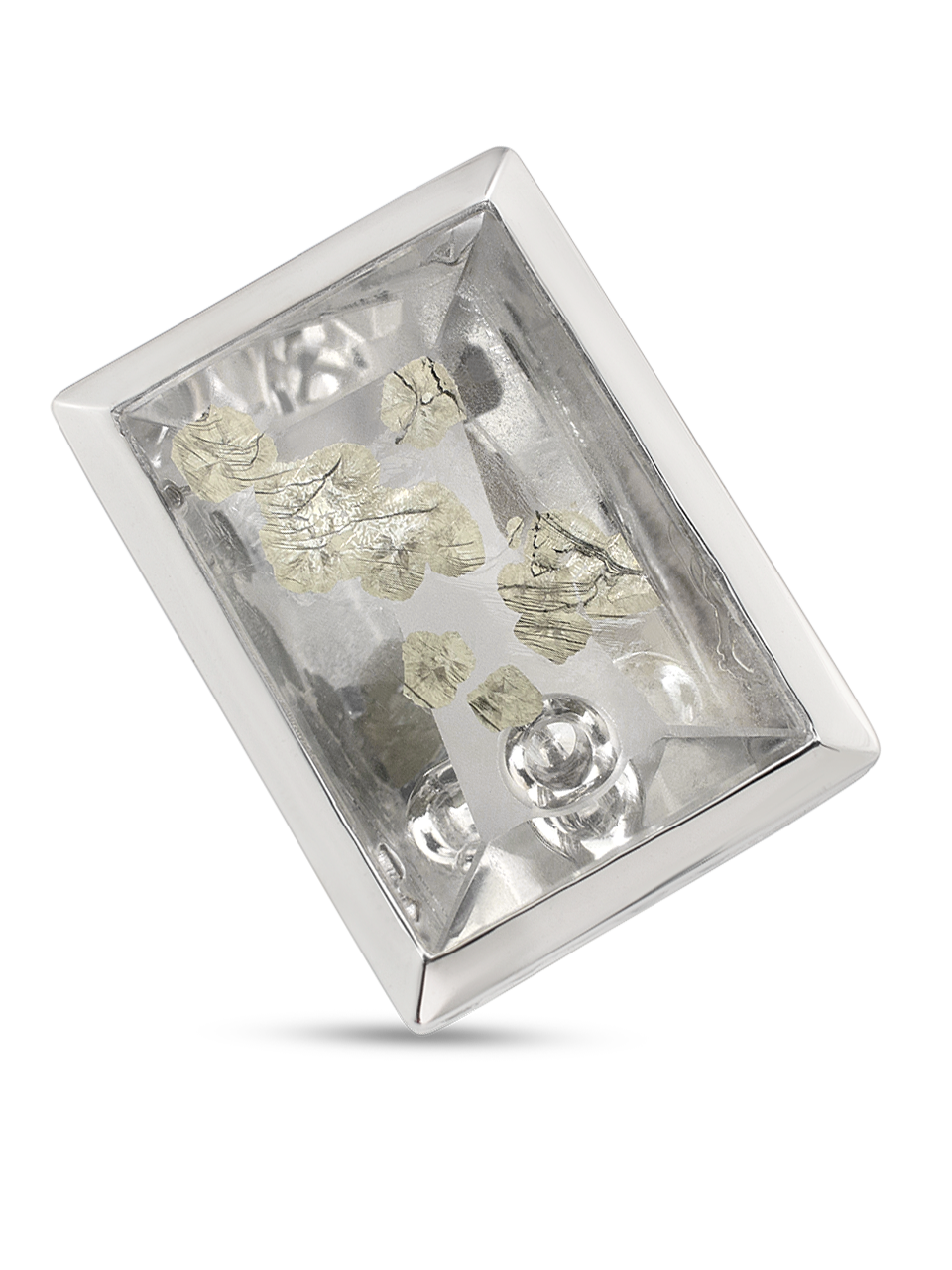 Quartz with Pyrite and Diamond Ring Fine Jewelry by Tamsen Z