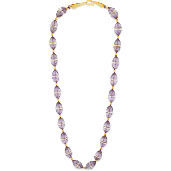 Amethyst and Crystal Necklace 26"