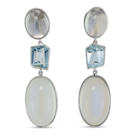 Moonstone & Aquamarine Earrings