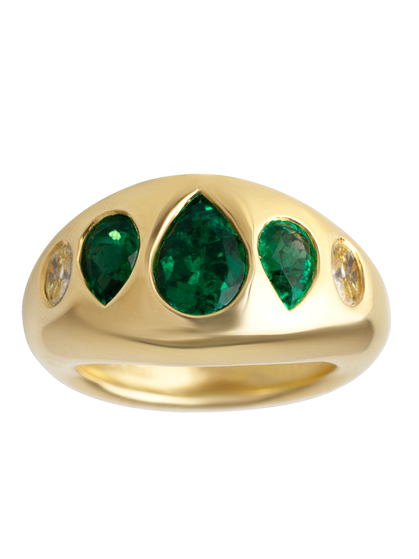 Emerald Gypsy Ring