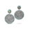 Meteorite, Opal & Aquamarine Earrings
