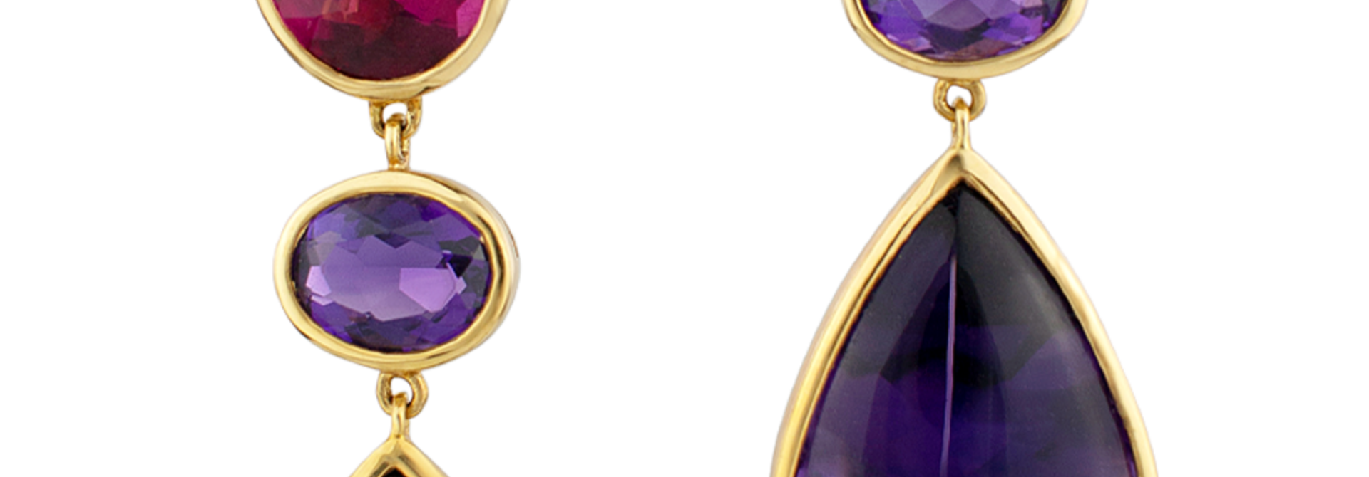 Rubelite & Amethyst Earrings