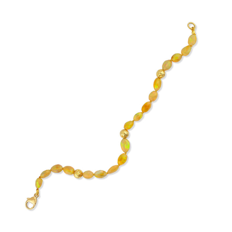 Ethiopian Opal and Gold Bracelet - 7"