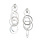 White Gold Multi-Hoop Link Earring