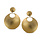 Gold Coin Disc Earrings