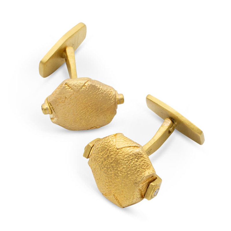 22K Gold Bead Cufflinks