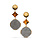 Citrine, Diamond & Meteorite Earrings