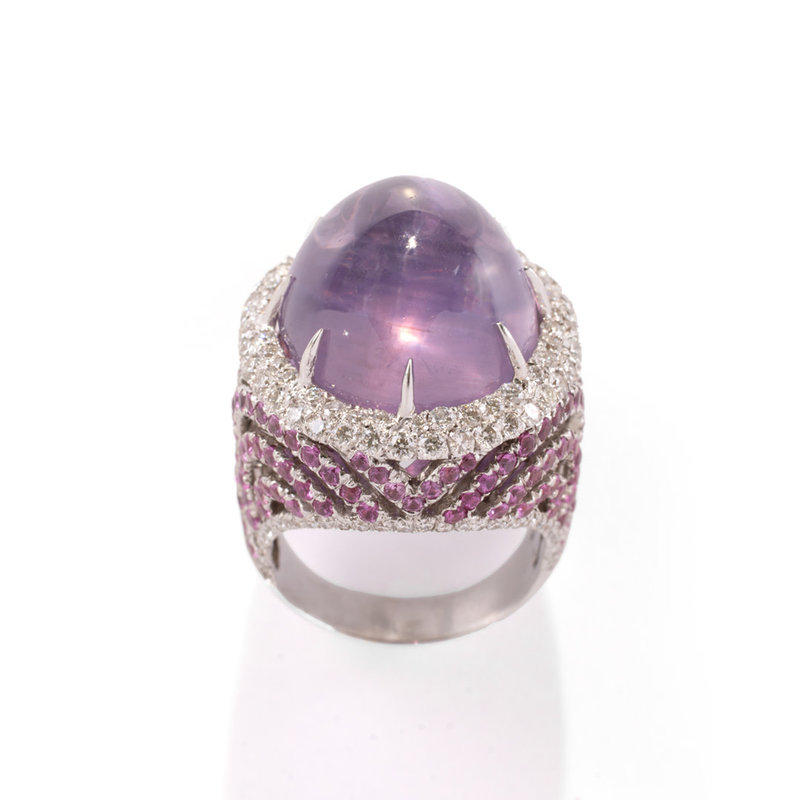 Lavender Star Sapphire Ring