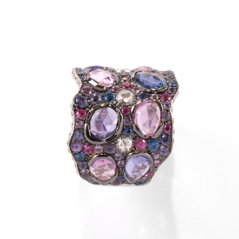 Purple & Pink Sapphire Ring